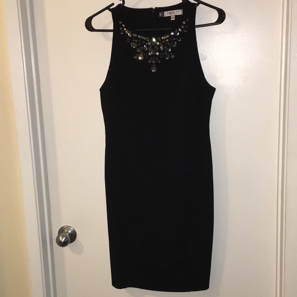 Jennifer Lopez Embellished Sheath Dress